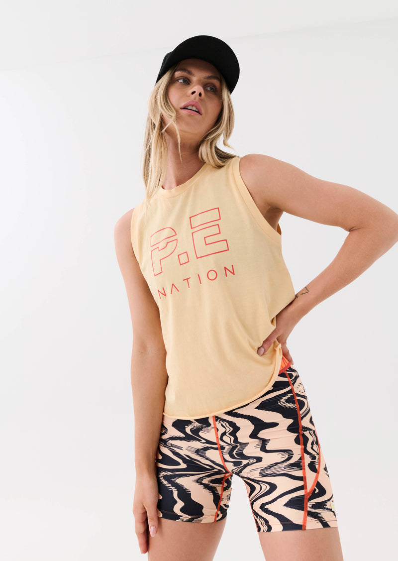 HEADS UP TANK IN APRICOT SHERBET