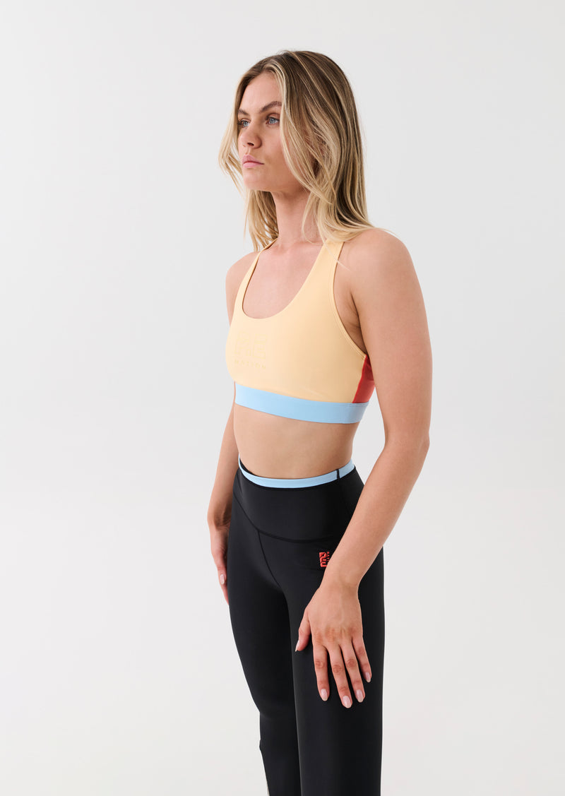 DENIZEN SPORTS BRA IN APRICOT SHERBET