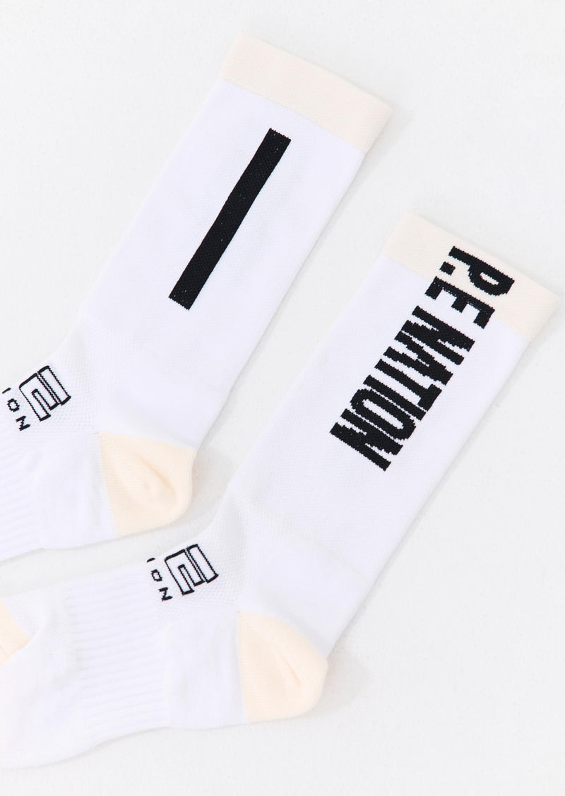ASCENT SOCK IN OPTIC WHITE