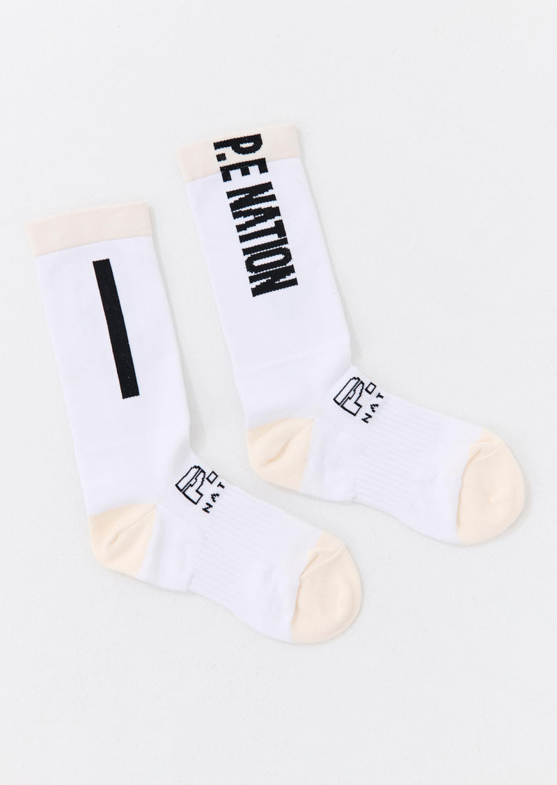 ASCENT SOCK IN OPTIC WHITE