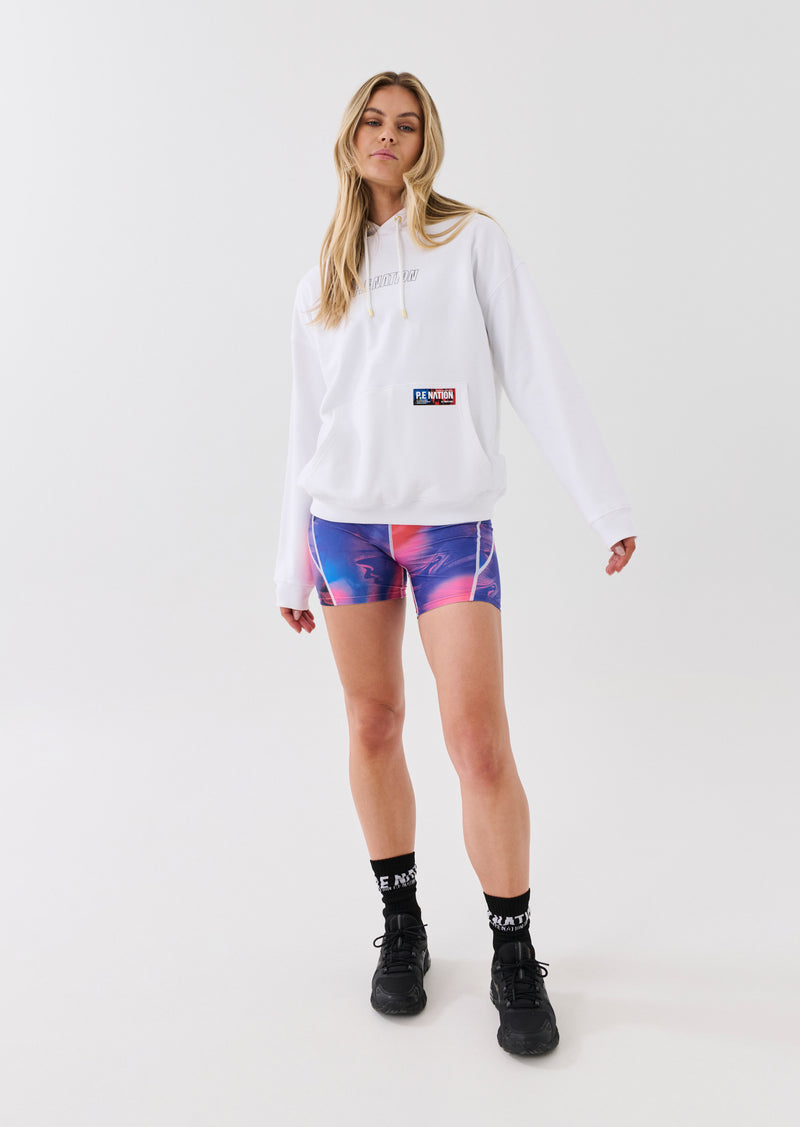 KICK ON HOODIE IN OPTIC WHITE