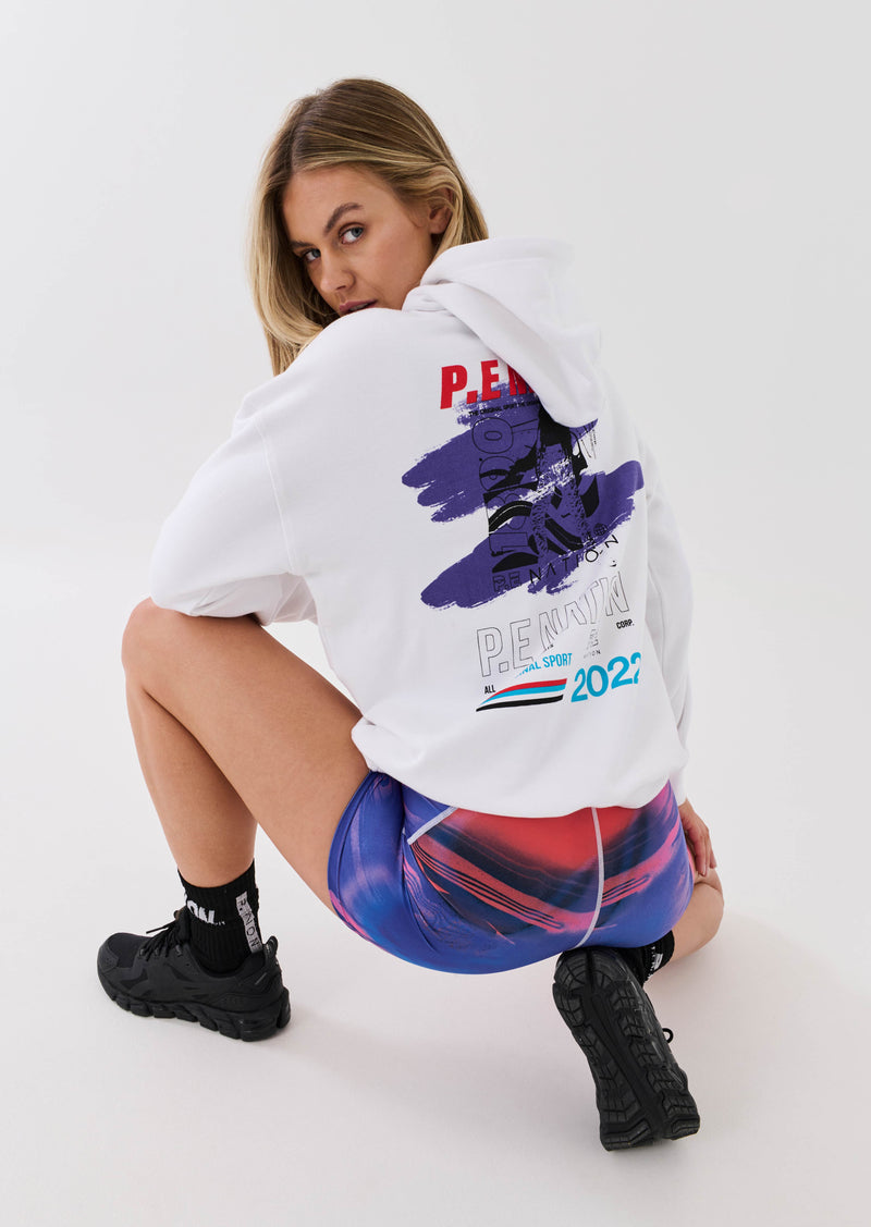 KICK ON HOODIE IN OPTIC WHITE