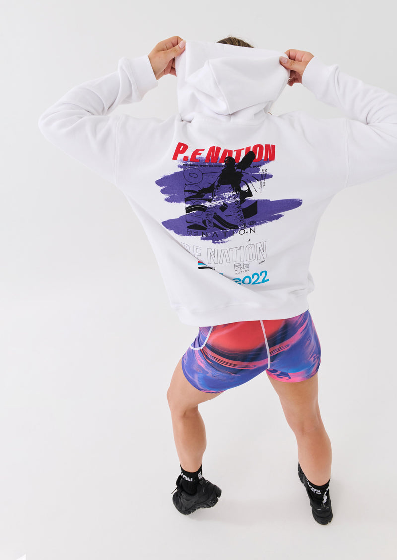 KICK ON HOODIE IN OPTIC WHITE
