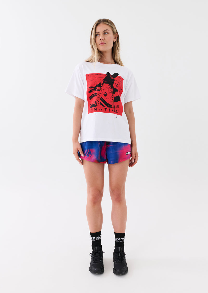 UPTEMPO TEE IN OPTIC WHITE