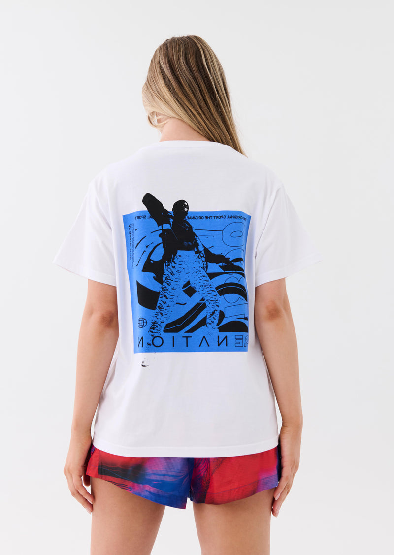 UPTEMPO TEE IN OPTIC WHITE