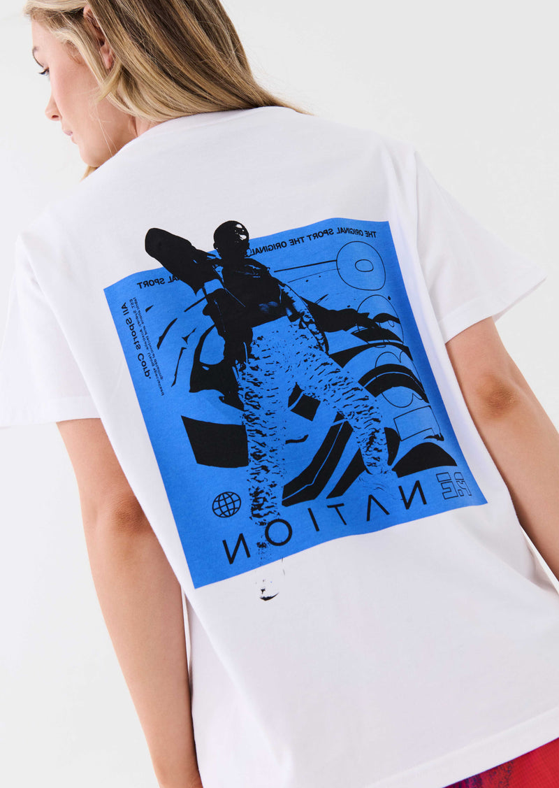 UPTEMPO TEE IN OPTIC WHITE