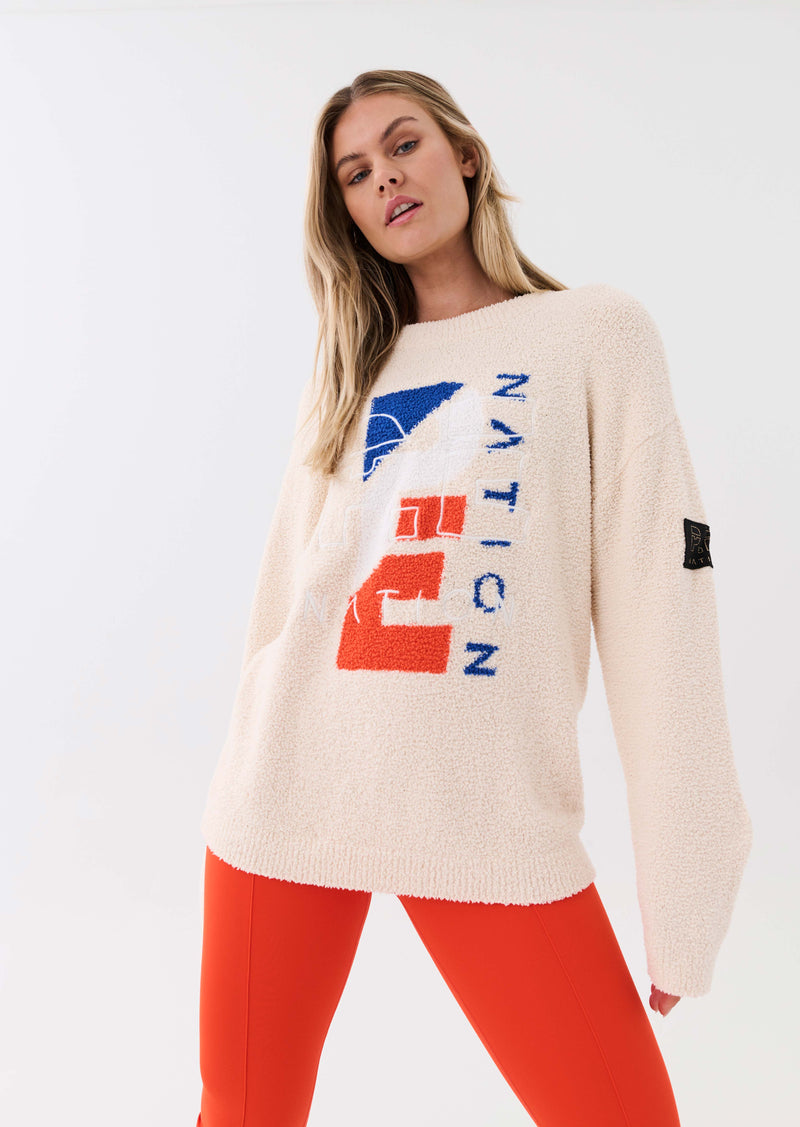 Heritage Knit Sweat Pearled Ivory P.E Nation