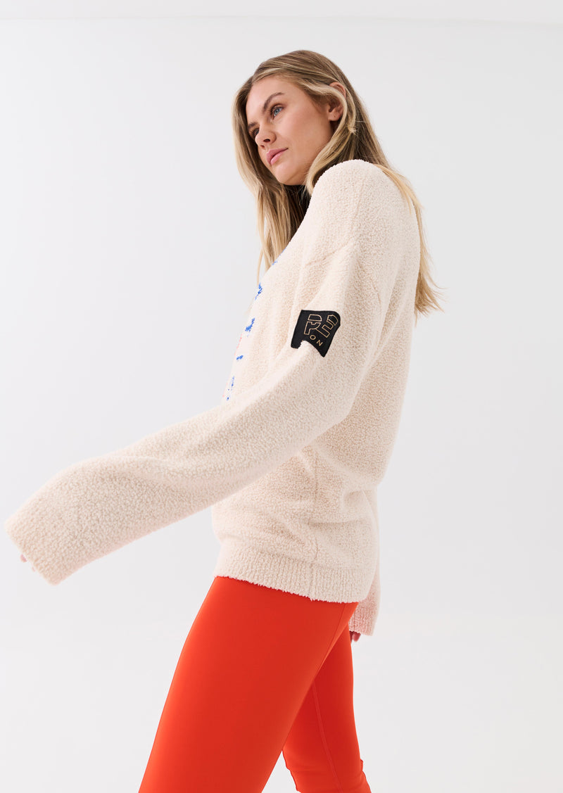 HERITAGE KNIT SWEAT IN PEARLED IVORY