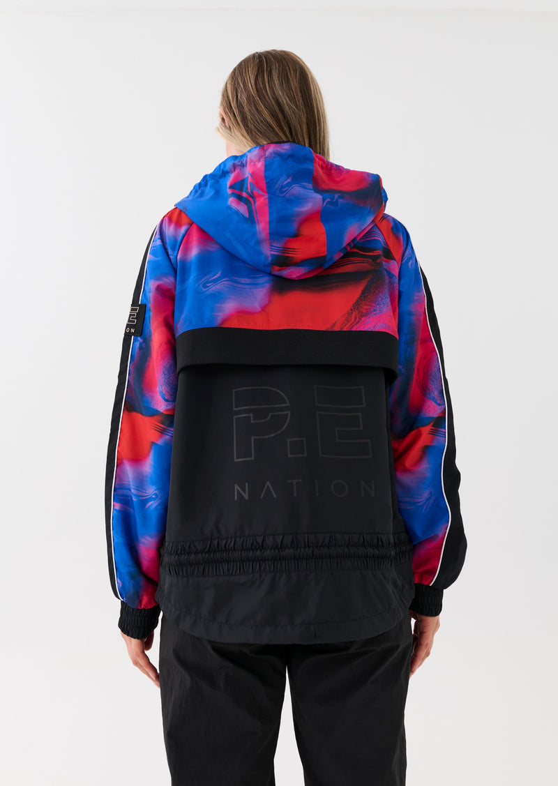 MAN DOWN JACKET IN OVERLAY PRINT