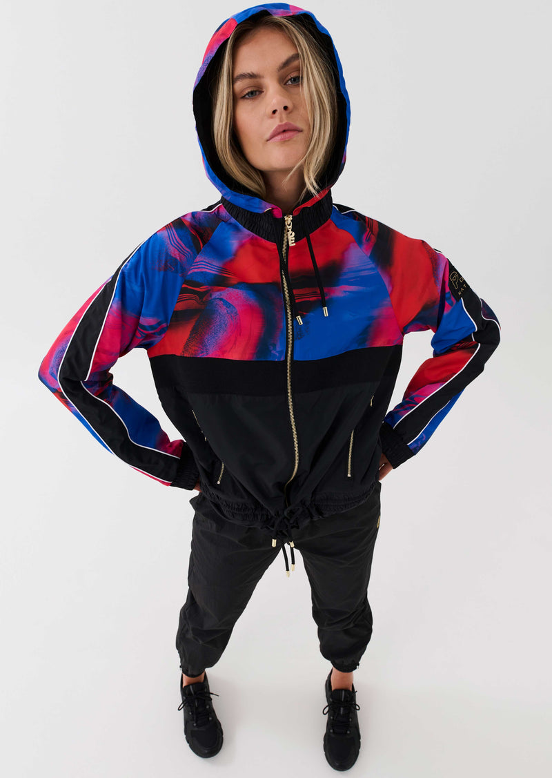 MAN DOWN JACKET IN OVERLAY PRINT