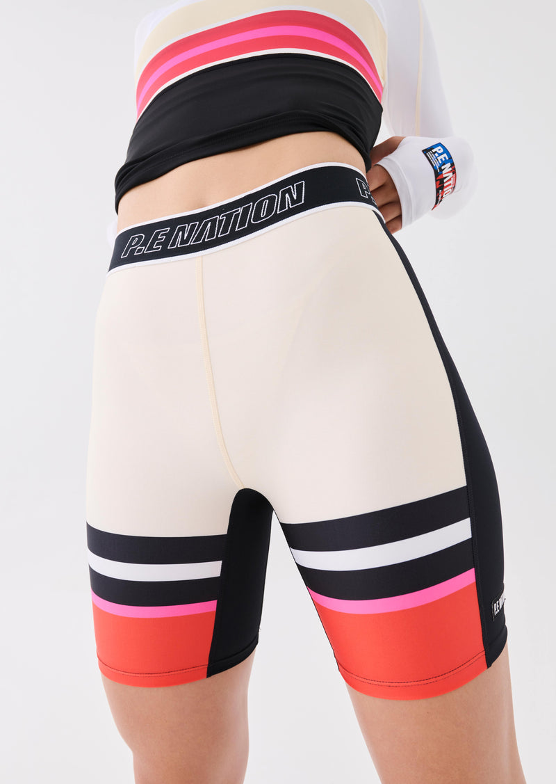 REFRAME BIKE SHORT IN PEARLED IVORY