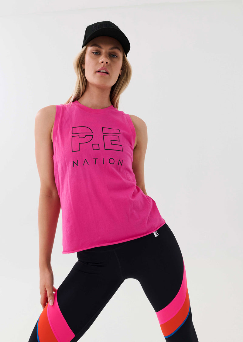 HEADS UP TANK IN PINK GLO