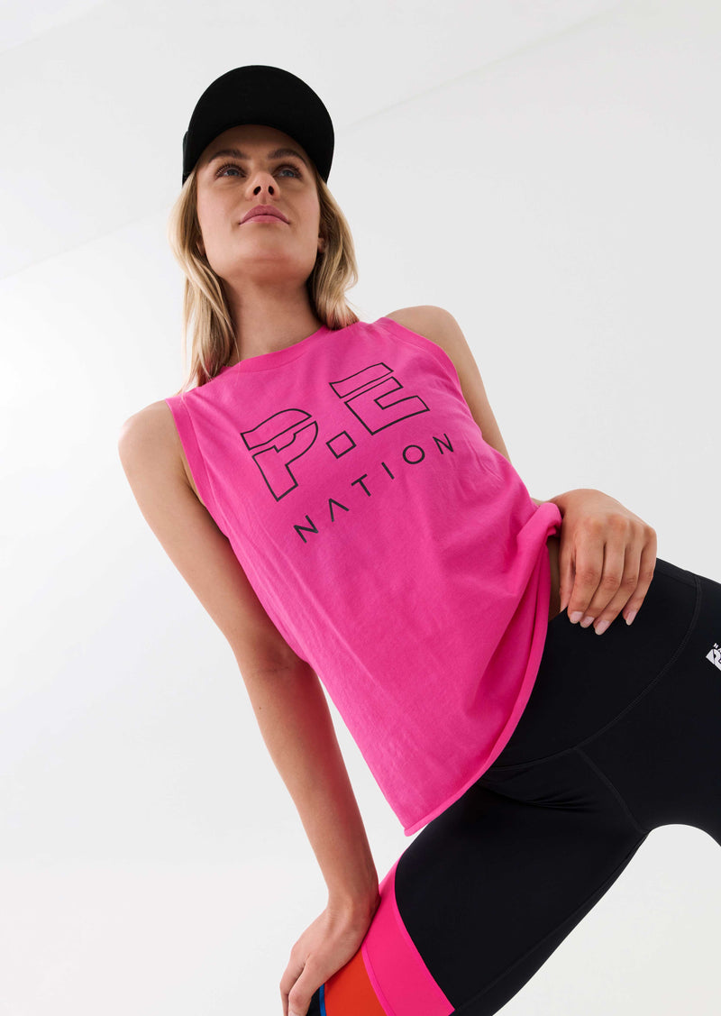 HEADS UP TANK IN PINK GLO