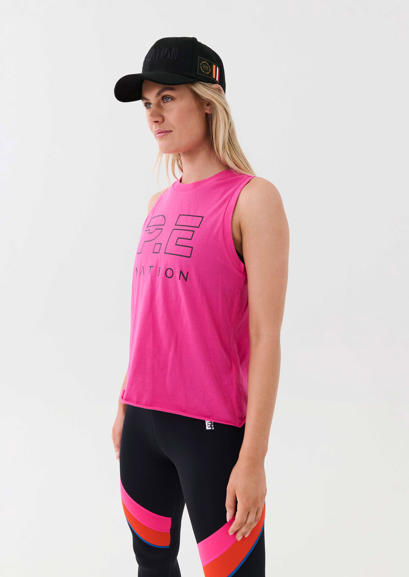 HEADS UP TANK IN PINK GLO