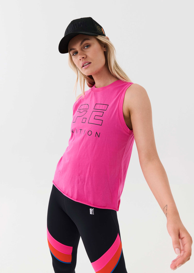 HEADS UP TANK IN PINK GLO