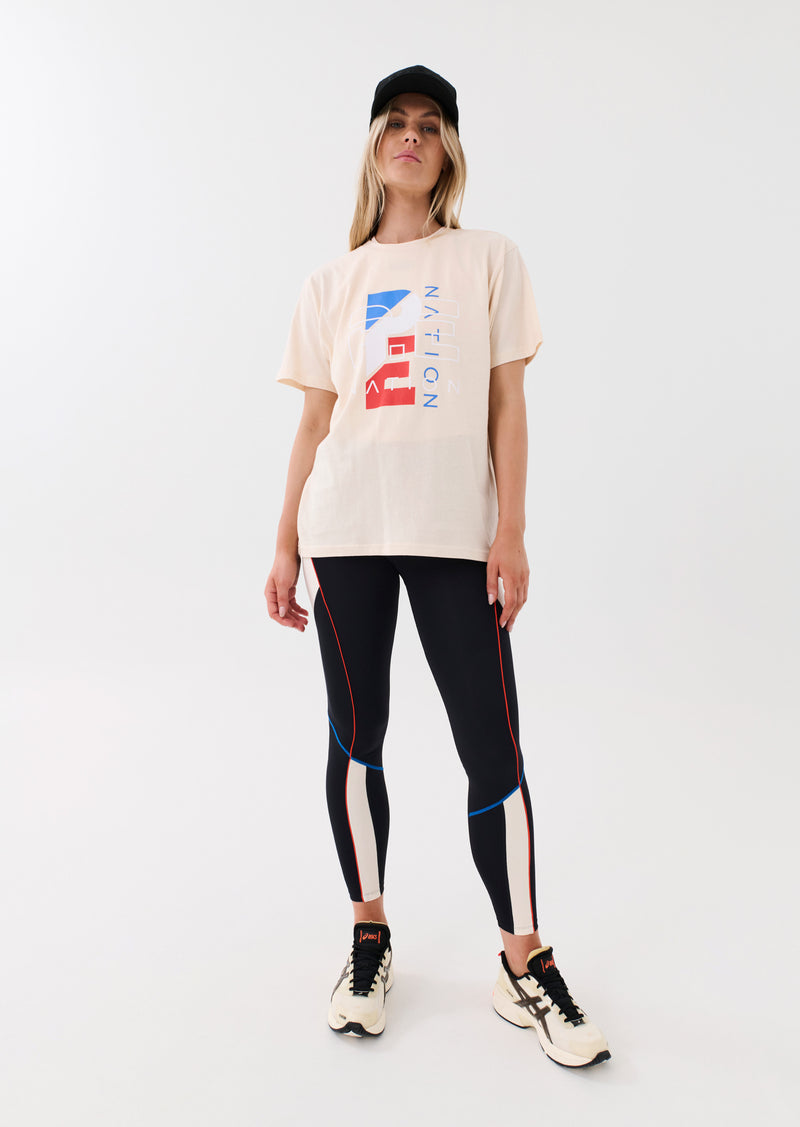 HERITAGE TEE IN PEARLED IVORY