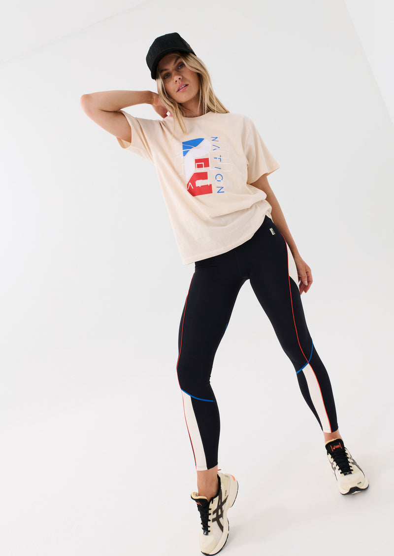 HERITAGE TEE IN PEARLED IVORY