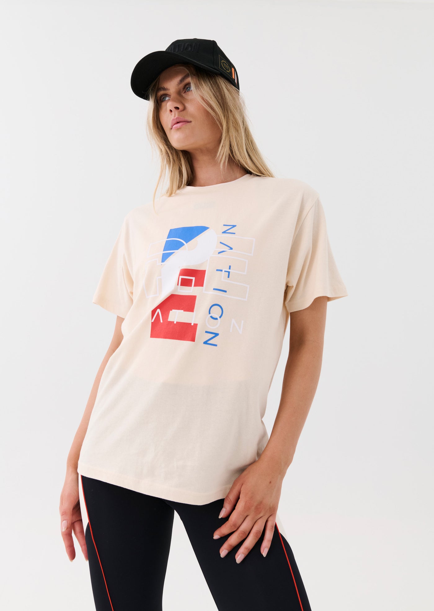 HERITAGE TEE IN PEARLED IVORY
