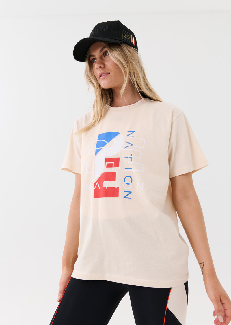 HERITAGE TEE IN PEARLED IVORY