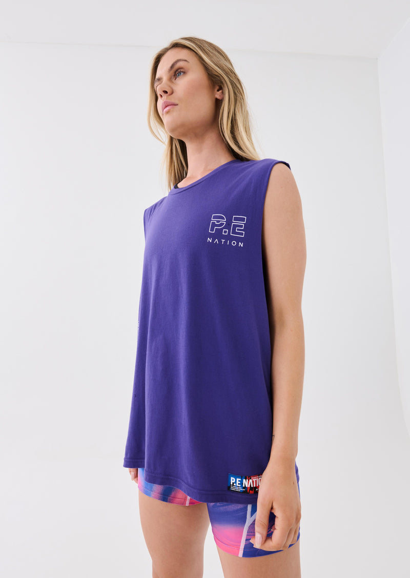 INITIATE TANK IN DEEP BLUE