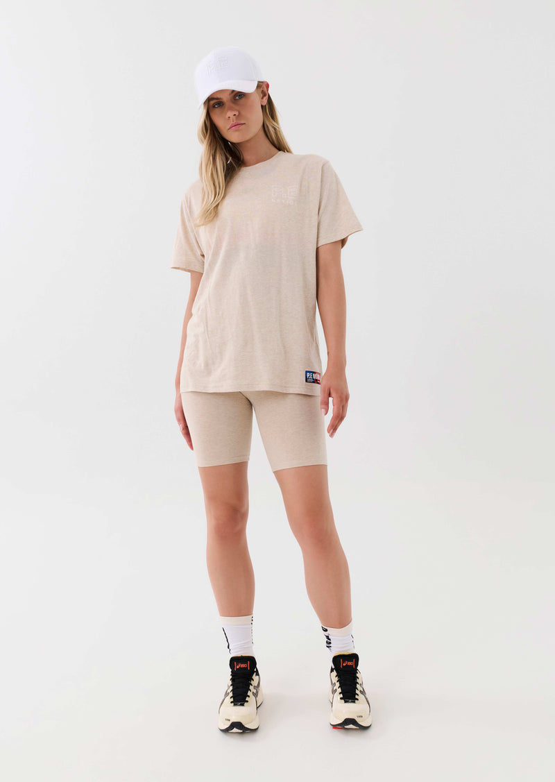 INITIATE TEE IN WARM GREY MARL