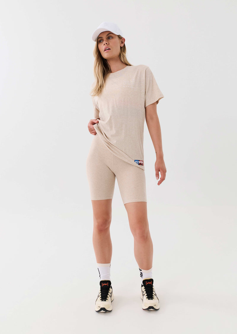 INITIATE TEE IN WARM GREY MARL