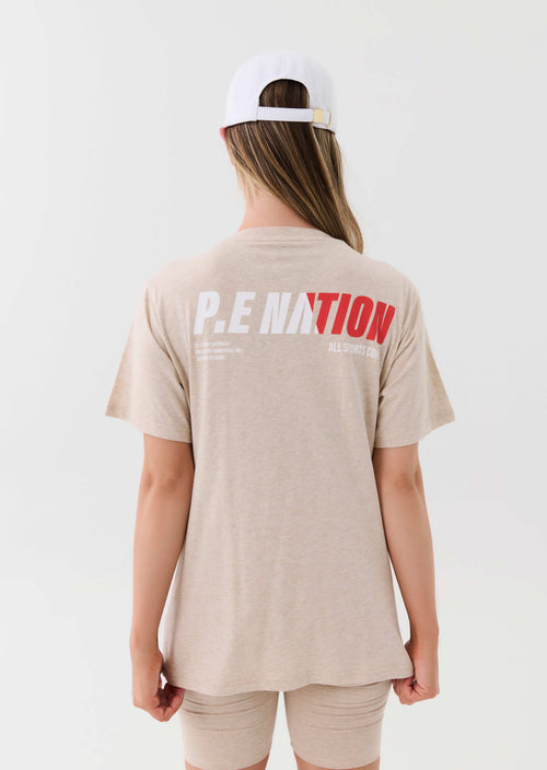 INITIATE TEE IN WARM GREY MARL