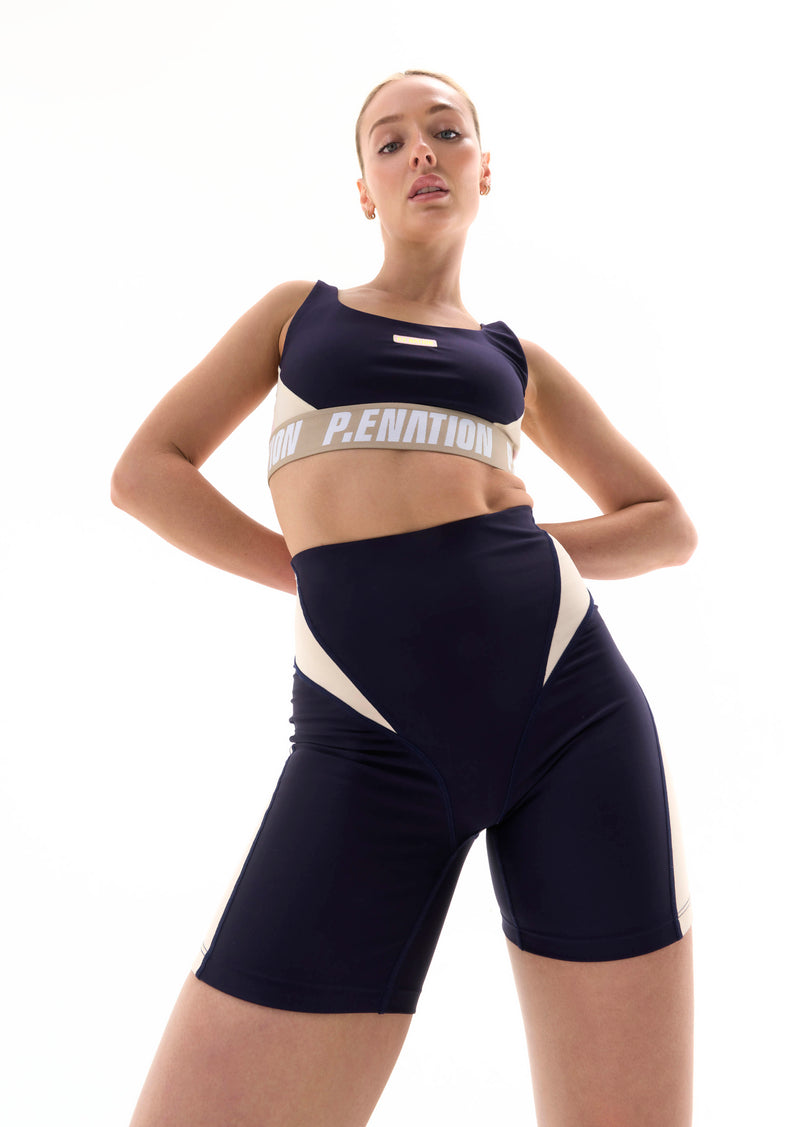 LEFT FIELD SPORTS BRA IN PEACOAT
