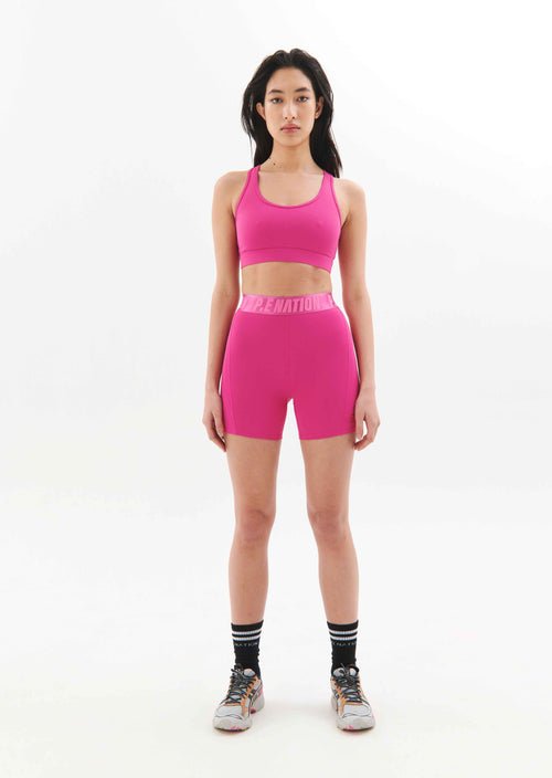 BACKCHECK BIKE SHORT IN RASPBERRY ROSE