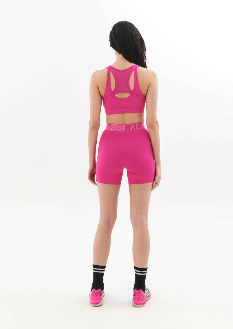 BACKCHECK BIKE SHORT IN RASPBERRY ROSE