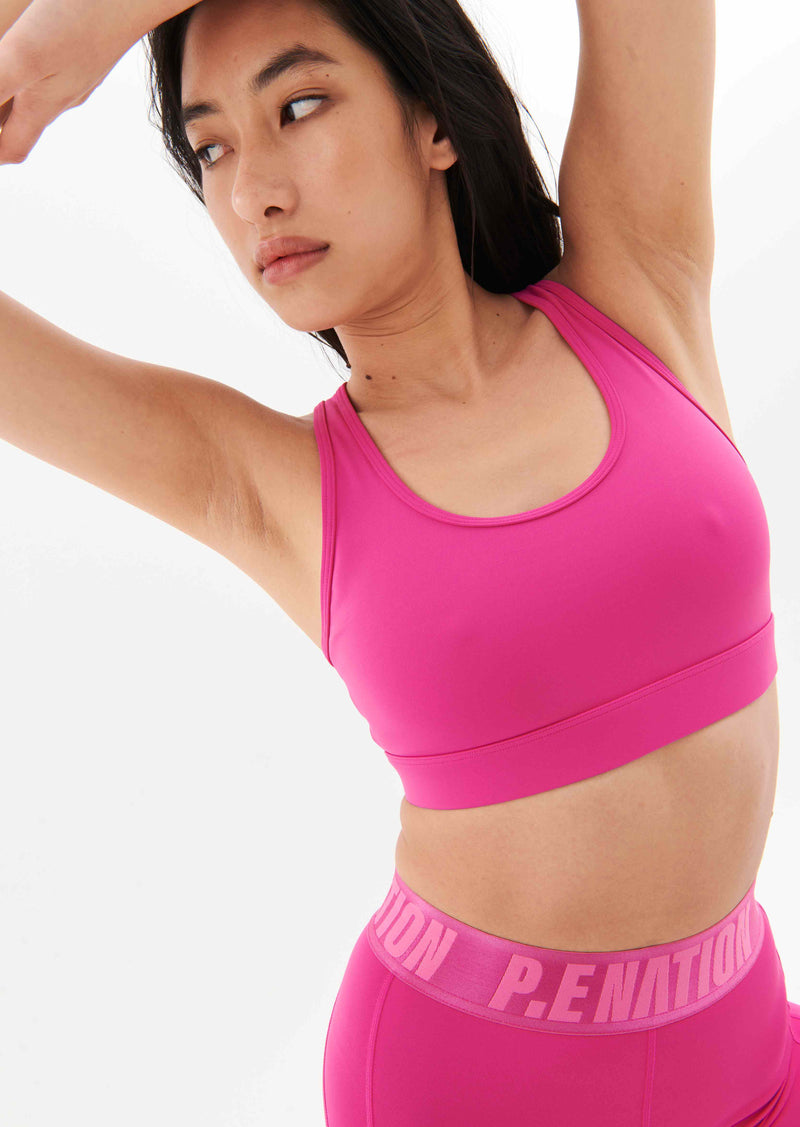 RUDIMENTAL SPORTS BRA IN RASPBERRY ROSE