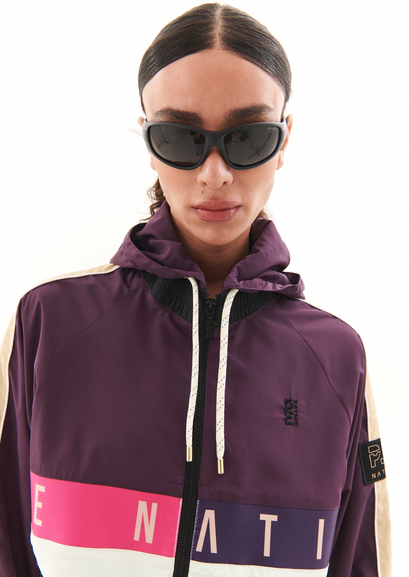 MAN DOWN JACKET IN PURPLE PENNANT