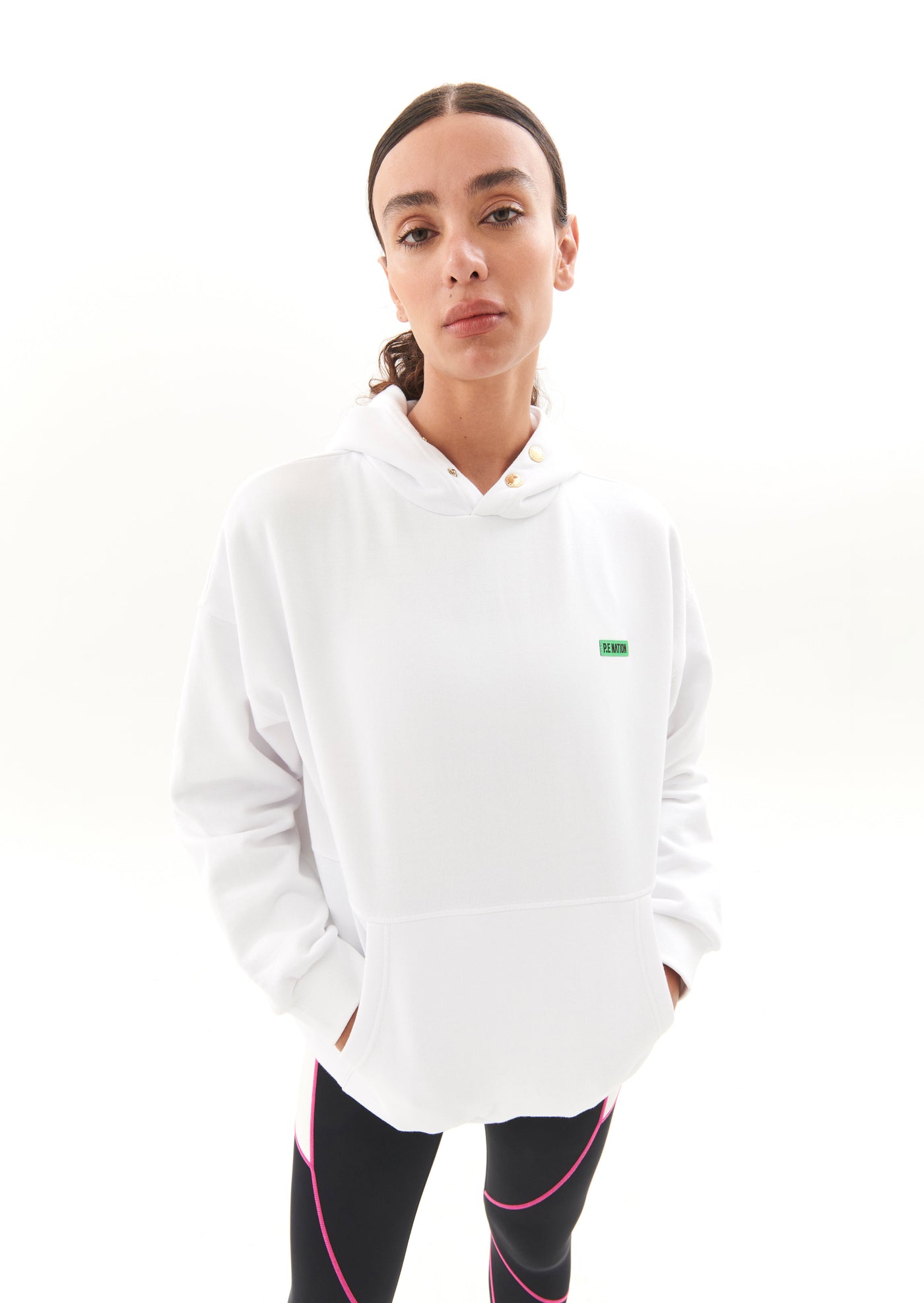 POWER UP HOODIE IN OPTIC WHITE