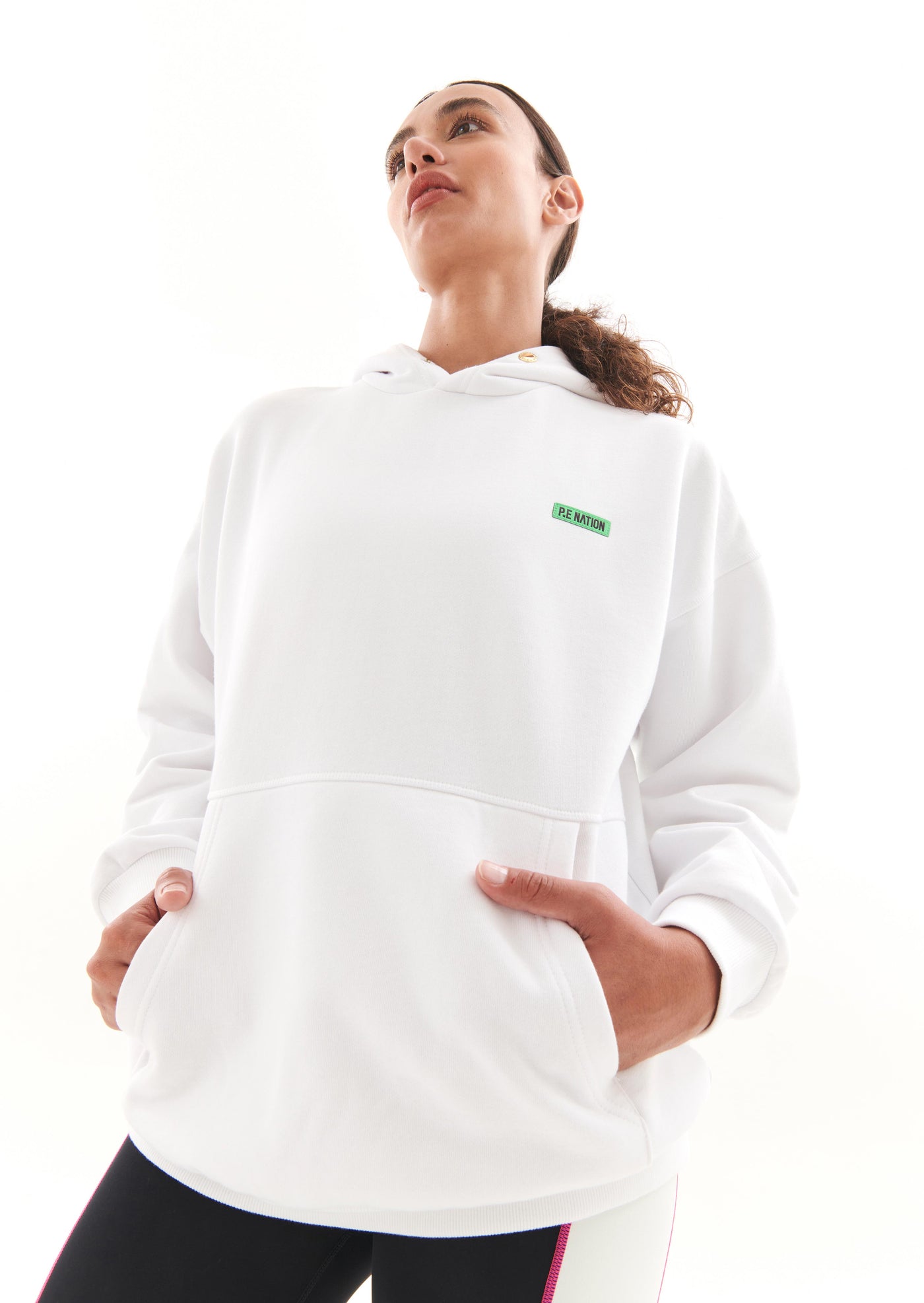 POWER UP HOODIE IN OPTIC WHITE