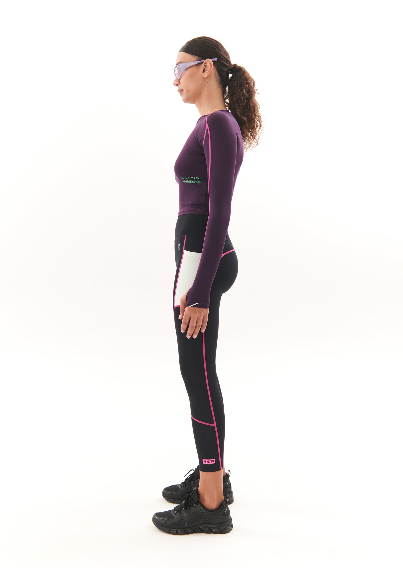 DEL MAR LS TOP IN PURPLE PENNANT