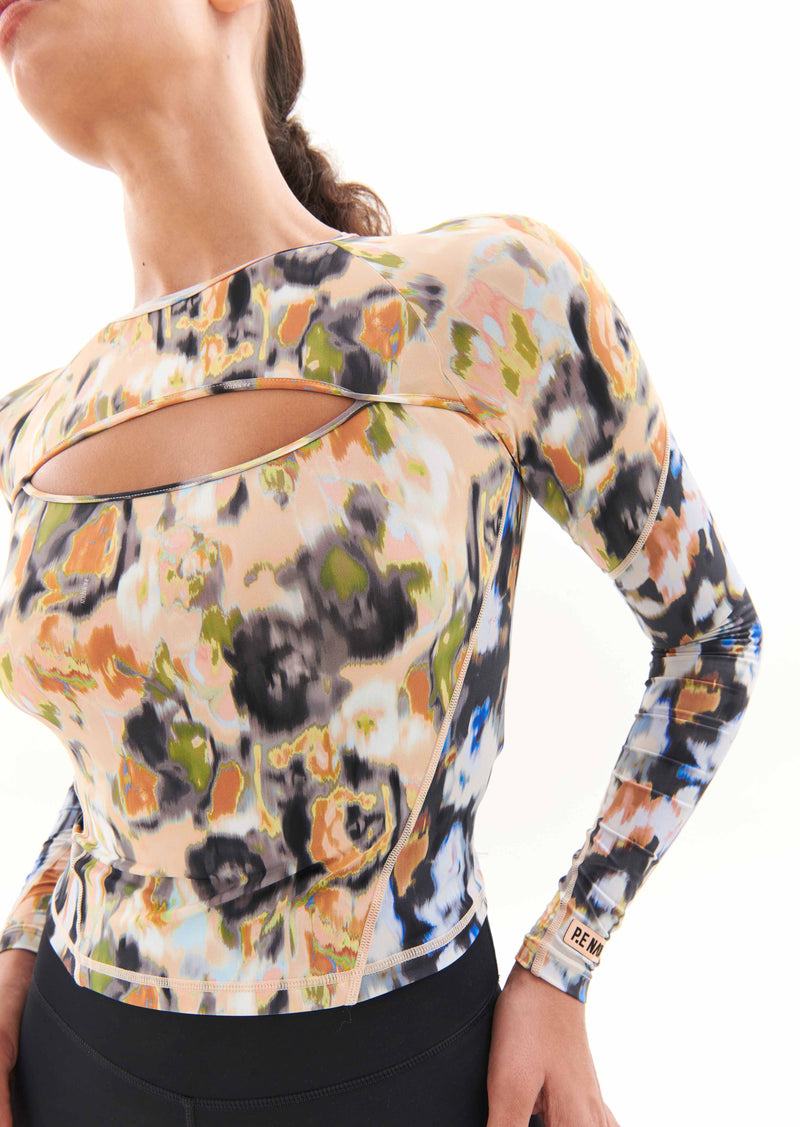 VISUALISE LS TOP IN FLORAL PRINT LIGHT