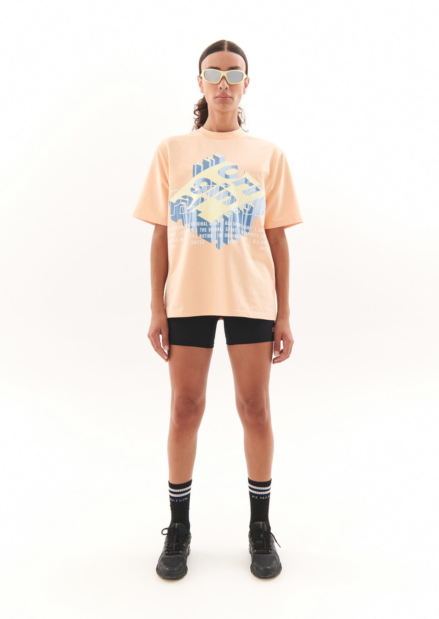 BACKSPIN TEE IN CREAM BLUSH