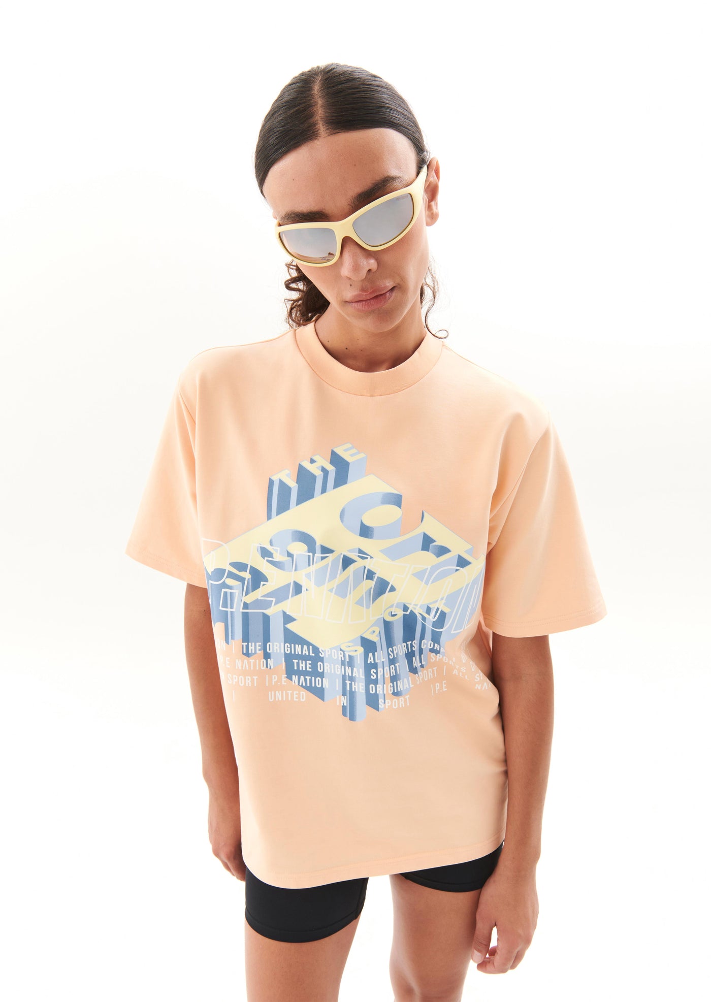 BACKSPIN TEE IN CREAM BLUSH