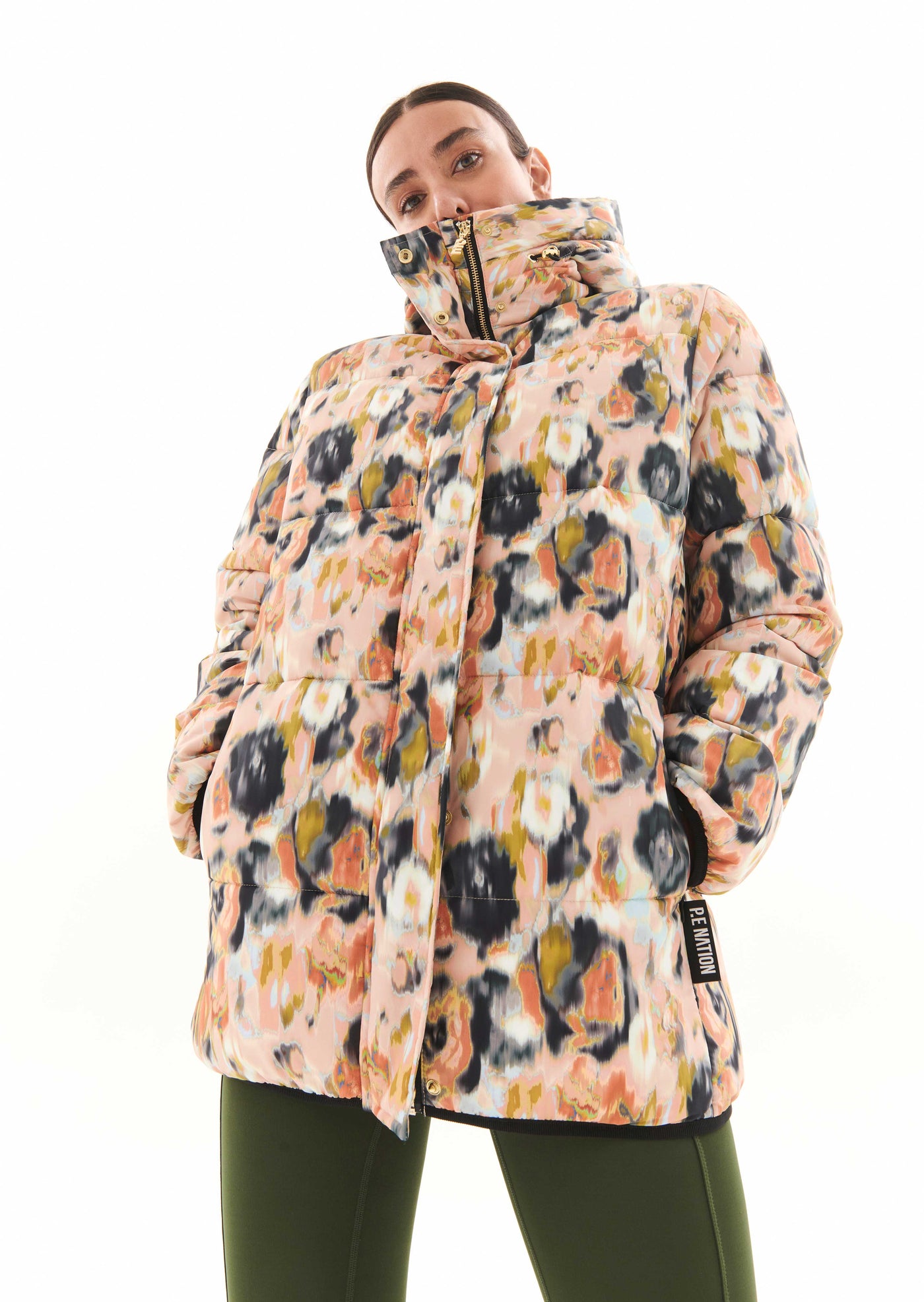 VISUALISE JACKET IN FLORAL PEACH