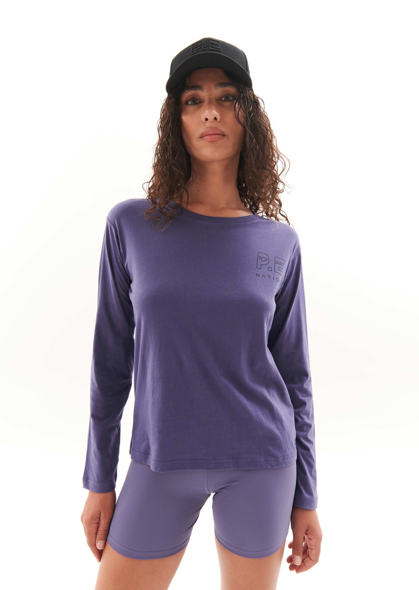 HEADS UP LS TOP IN HERON