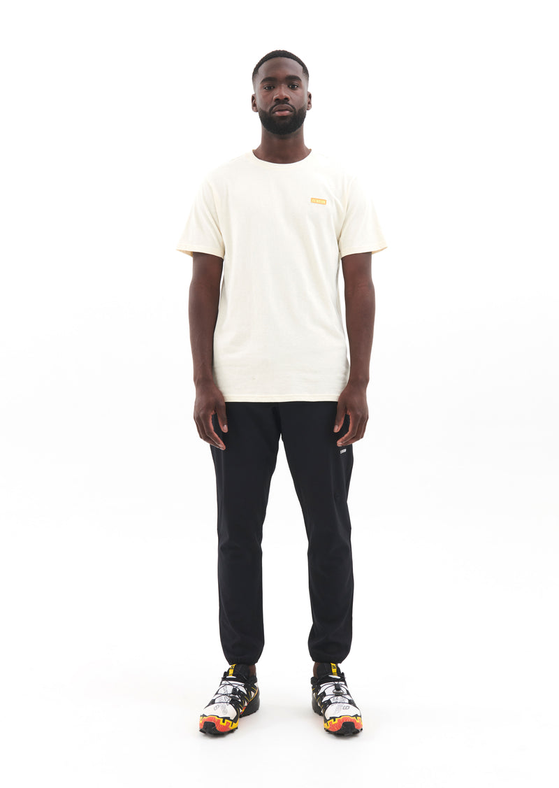 LINE BLOCK TEE IN WINTER WHITE