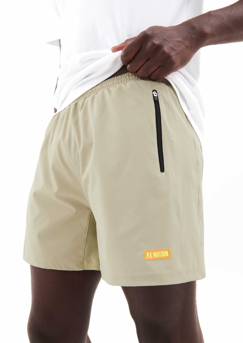 INTERVAL SHORT IN PALE KHAKI