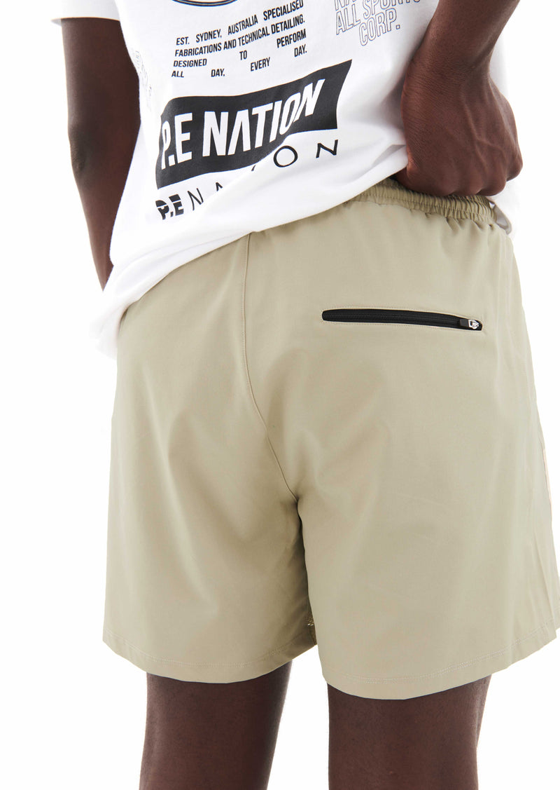 INTERVAL SHORT IN PALE KHAKI