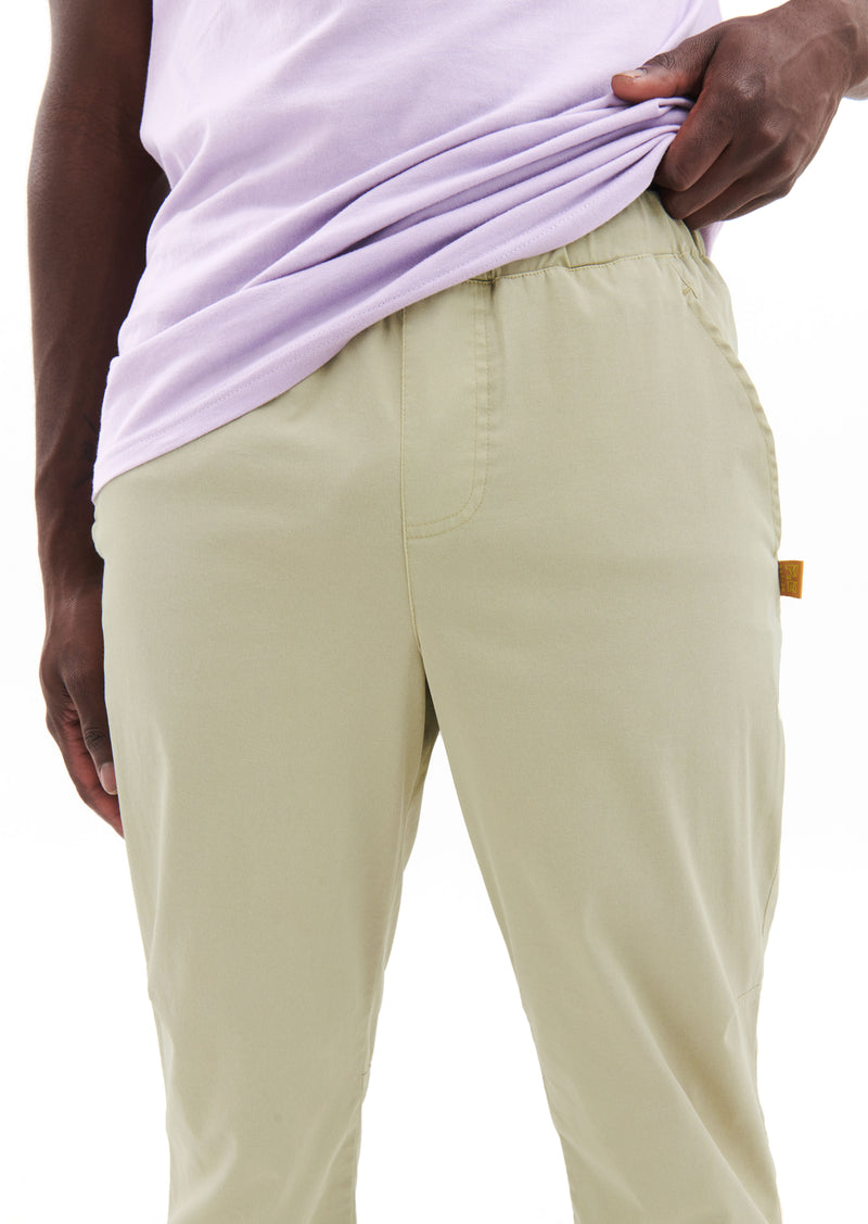 LINE BLOCK PANT IN PALE KHAKI