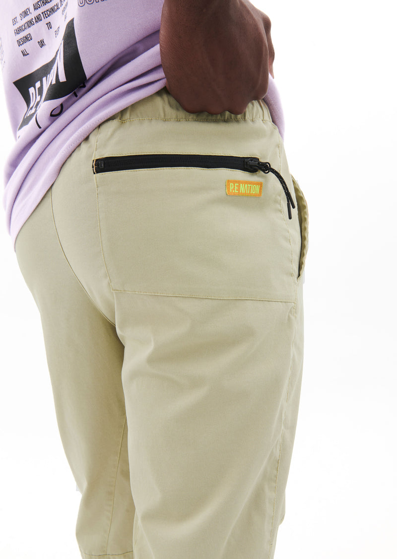 LINE BLOCK PANT IN PALE KHAKI