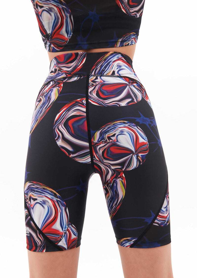 WARPED BIKE SHORT IN WARPED PRINT