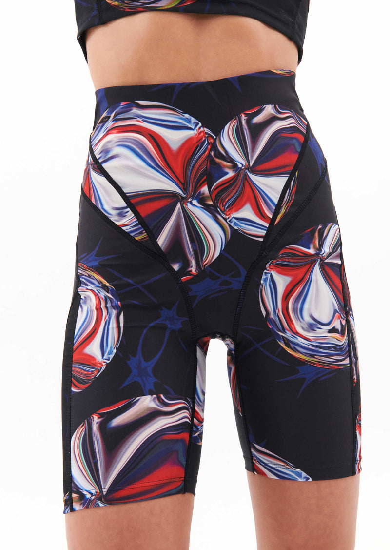 WARPED BIKE SHORT IN WARPED PRINT