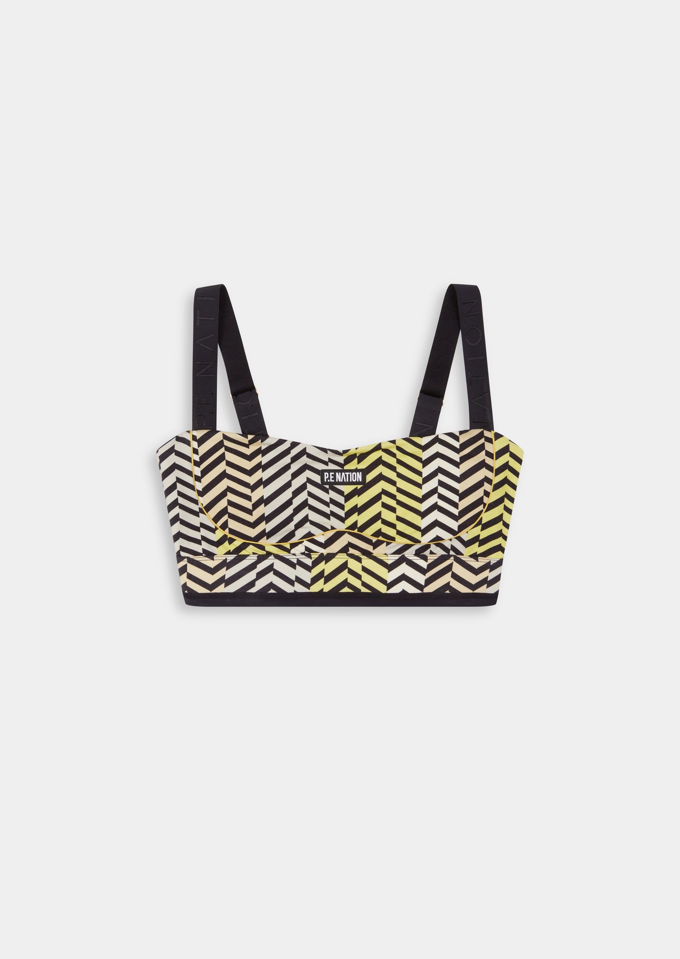 ABSTRACTION SPORTS BRA IN ZIG ZAG PRINT