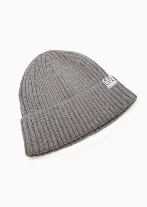 TARGET LINE BEANIE IN GREY MARL