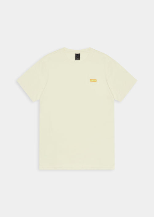 LINE BLOCK TEE IN WINTER WHITE